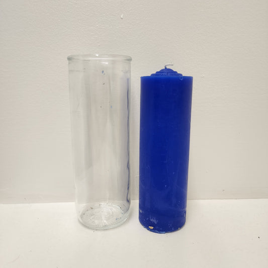 Blue Pullout Candle