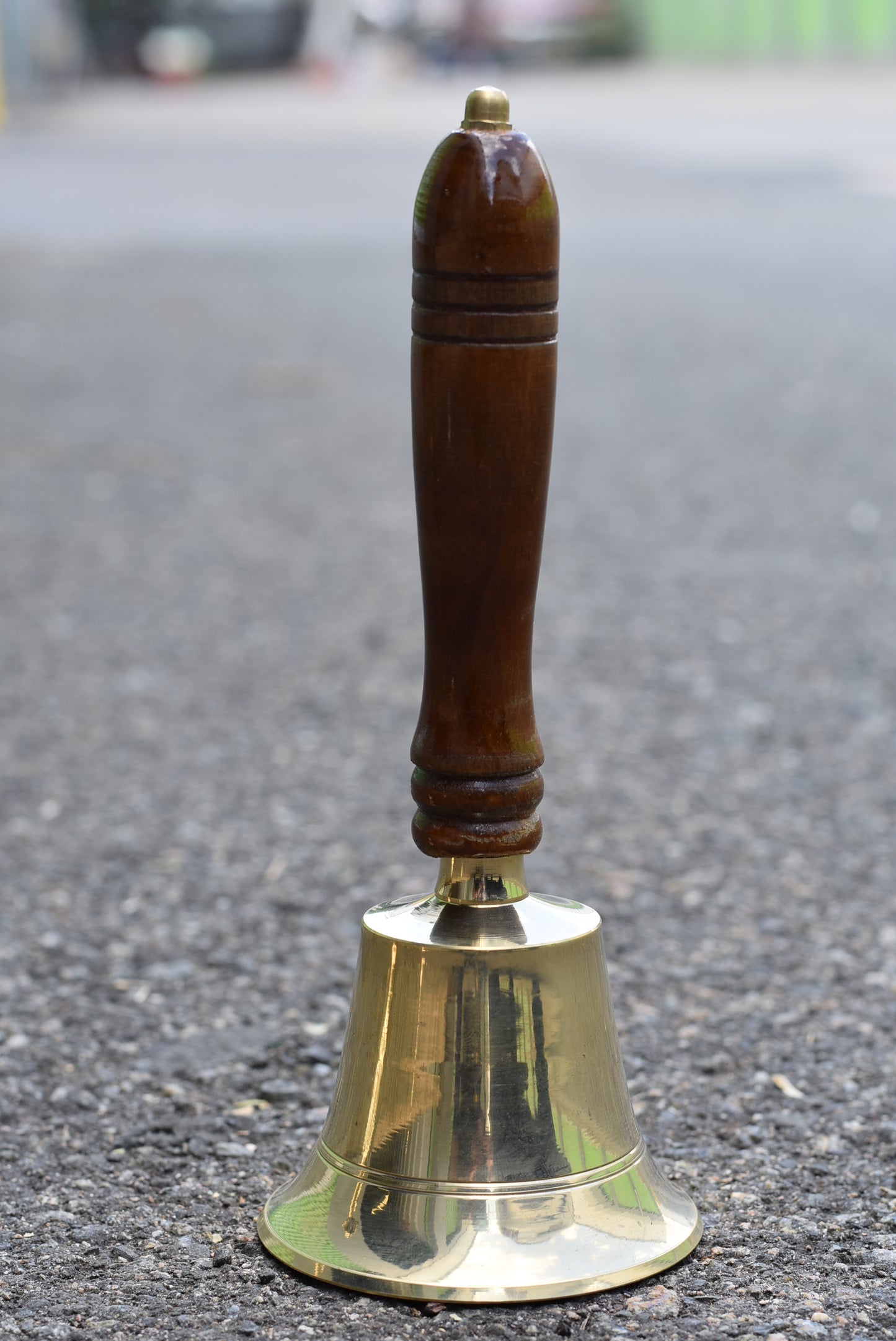 Brass Bell Wooden Handle