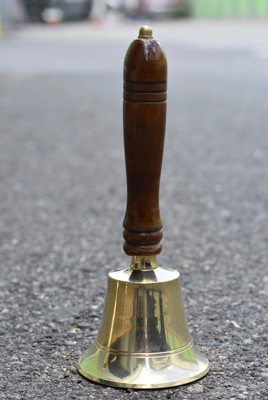 Brass Bell Wooden Handle